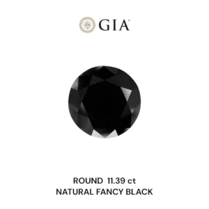11.39 Carat Round Fancy Black VVS2 Natural Diamond