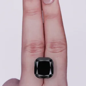 13.42 Carat Cushion Modified Black Natural Diamond