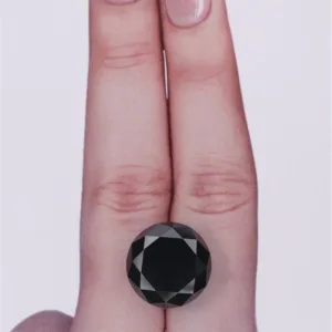 15.77 Carat Round Black Natural Diamond