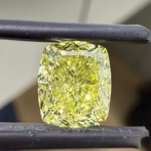 2.01 Carat Cushion Brilliant Fancy Yellow VS1 Natural Diamond