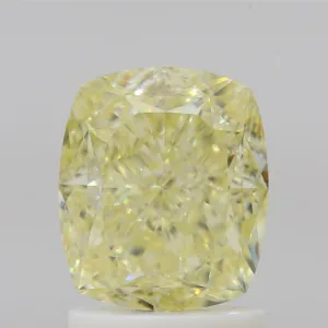 2.01 Carat Cushion Brilliant Fancy Yellow VS1 Natural Diamond