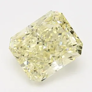 2.13 Carat Radiant Fancy Light Yellow VS2 Natural Diamond