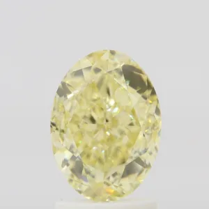 2.15 Carat Oval Fancy Light Yellow IF Natural Diamond