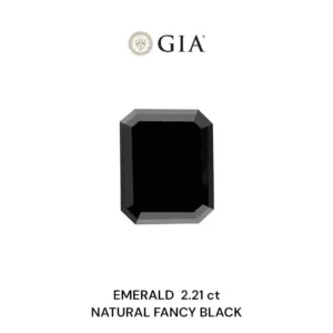 2.21 Carat Emerald Fancy Black VVS2 Natural Diamond