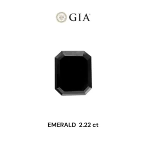 2.22 Carat Emerald Fancy Black VVS2 Natural Diamond