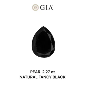 2.27 Carat Pear Fancy Black VVS2 Natural Diamond
