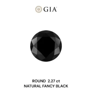 2.27 Carat Round Fancy Black VVS2 Natural Diamond