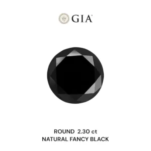 2.3 Carat Round Fancy Black VVS2 Natural Diamond