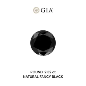 2.32 Carat Round Fancy Black VVS2 Natural Diamond