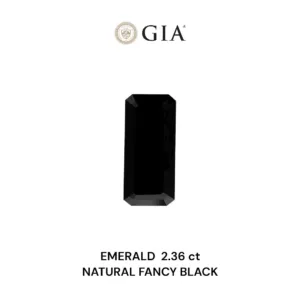 2.36 Carat Emerald Fancy Black VVS2 Natural Diamond