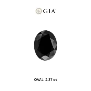 2.37 Carat Oval Fancy Black VVS2 Natural Diamond