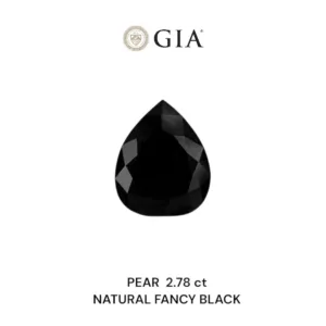 2.78 Carat Pear Fancy Black VVS2 Natural Diamond