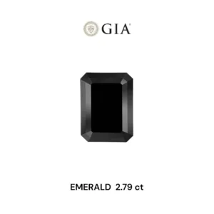2.79 Carat Emerald Fancy Black VVS2 Natural Diamond