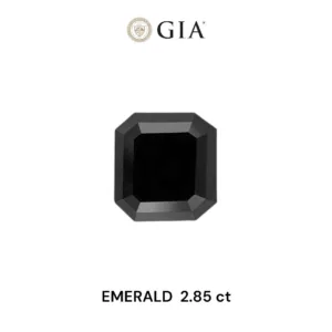 2.85 Carat Emerald Fancy Black VVS2 Natural Diamond