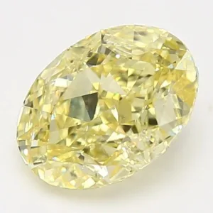 3 Carat Oval Fancy Yellow SI2 Natural Diamond