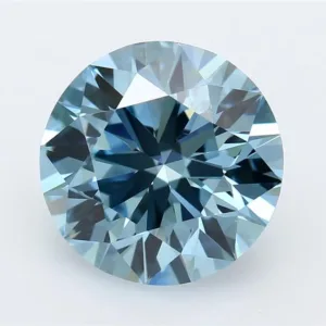 3.01 Carat Round Fancy Vivid Blue VVS2 Lab Diamond