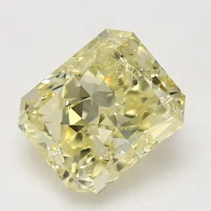 3.03 Carat Radiant Fancy Yellow I2 Natural Diamond