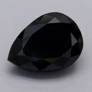3.07 Carat Pear Fancy Black VVS2 Natural Diamond