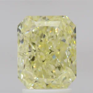 3.07 Carat Radiant Fancy Light Yellow VS1 Natural Diamond