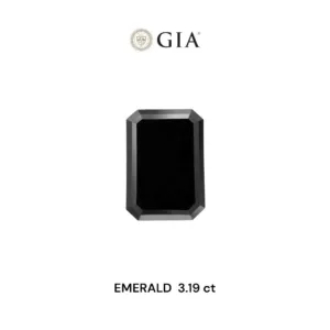 3.19 Carat Emerald Fancy Black VVS2 Natural Diamond