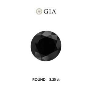 3.25 Carat Round Fancy Black VVS2 Natural Diamond