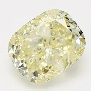 3.53 Carat Cushion Brilliant Fancy Light Yellow VS2 Natural Diamond