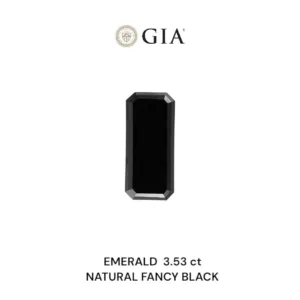 3.53 Carat Emerald Fancy Black VVS2 Natural Diamond