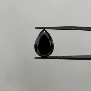 3.62 Carat Pear Fancy Black VVS2 Natural Diamond