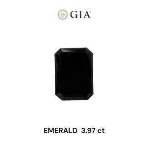 3.97 Carat Emerald Fancy Black VVS2 Natural Diamond
