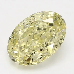 4.03 Carat Oval Fancy Yellow SI2 Natural Diamond