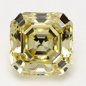 4.14 Carat Asscher Yellow VS2 Natural Diamond