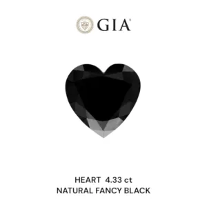 4.33 Carat Heart Fancy Black VVS2 Natural Diamond