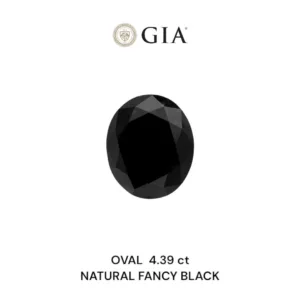 4.39 Carat Oval Fancy Black VVS2 Natural Diamond