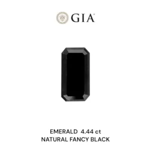 4.44 Carat Emerald Fancy Black VVS2 Natural Diamond