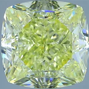 5.02 Carat Cushion Brilliant Fancy Yellow SI1 Natural Diamond