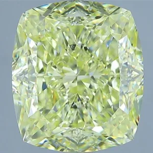 5.03 Carat Cushion Brilliant Fancy Yellow SI1 Natural Diamond