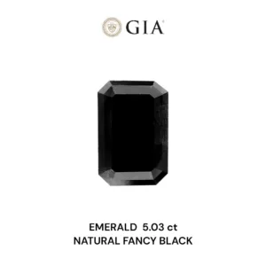 5.03 Carat Emerald Fancy Black VVS2 Natural Diamond