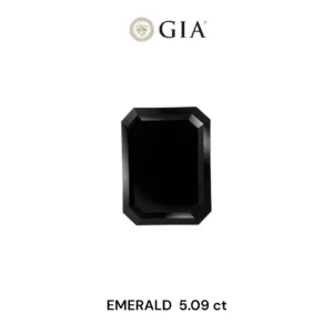 5.09 Carat Emerald Fancy Black VVS2 Natural Diamond