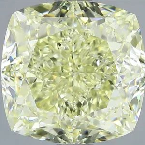 7.09 Carat Cushion Brilliant Fancy Light Yellow VS1 Natural Diamond