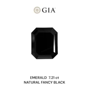 7.21 Carat Emerald Fancy Black VVS2 Natural Diamond