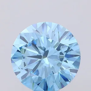 8.05 Carat Round Fancy Vivid Blue VVS2 Lab Diamond