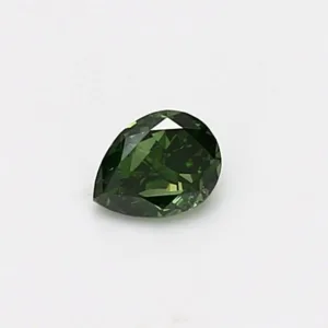 0.26 Carat Pear Fancy Deep Green SI1 Natural Diamond