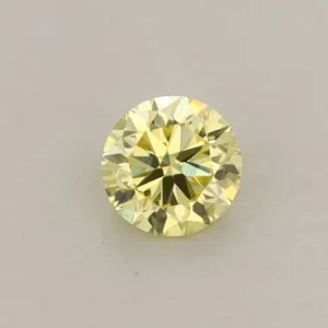 0.29 Carat Round Fancy Intense Yellow VVS2 Lab Diamond