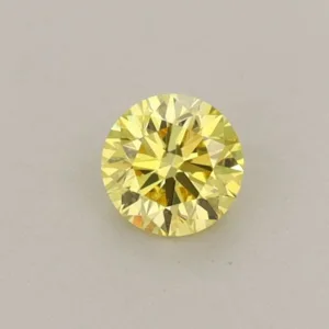 0.29 Carat Round Fancy Vivid Yellow VS1 Lab Diamond
