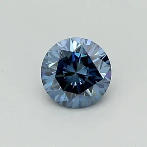 0.31 Carat Round Fancy Vivid Yellow SI2 Lab Diamond