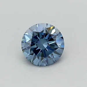 0.33 Carat Round Fancy Vivid Blue VS1 Lab Diamond