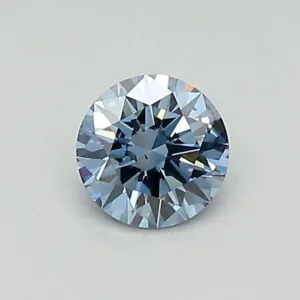 0.36 Carat Round Fancy Vivid Blue SI2 Lab Diamond