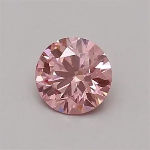 0.36 Carat Round Fancy Vivid Pink VS1 Lab Diamond