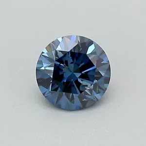 0.37 Carat Round Fancy Dark Blue SI2 Lab Diamond