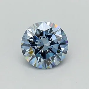 0.37 Carat Round Fancy Deep Blue SI2 Lab Diamond